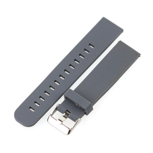 갤럭시 액티브 1/2/워치3 20mm 실리콘 컬러 밴드 L (40/41/42mm 호환 가능), 그레이, 1개
