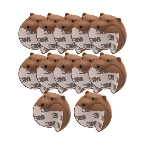 블럭마트 동물모양 코너커버, 갈색곰, 12개