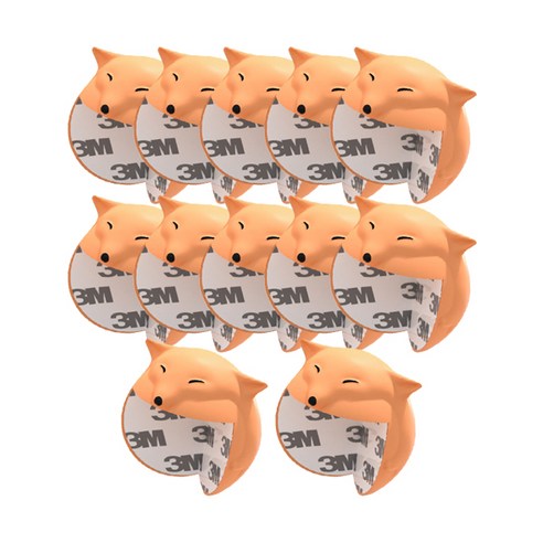 블럭마트 동물모양 코너커버, 여우, 12개