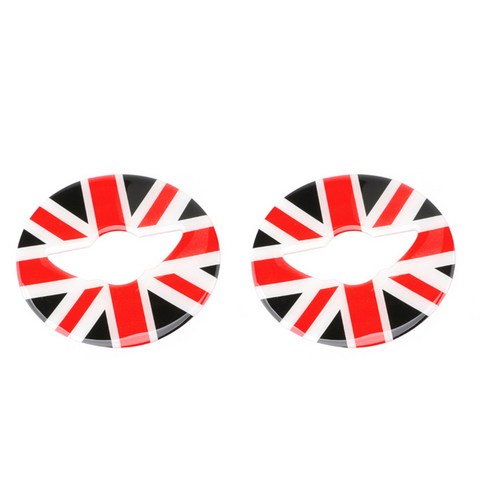 아리코 미니쿠퍼 F54~F60 3D 핸들 튜닝스티커, 영국 국기 블랙, 2개
