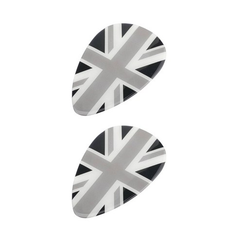 아리코 미니쿠퍼 F54/F55/F56 스피커 인테리어 튜닝스티커, 영국 국기 흑백, 2개