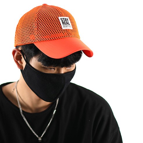 아이엠캡 STAY REAL 볼드 메쉬캡