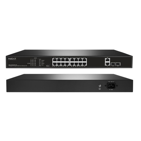 넥스트 기가비트 16포트 2SFP POE 스위칭허브 270W, NEXT-POE320SFP-PD