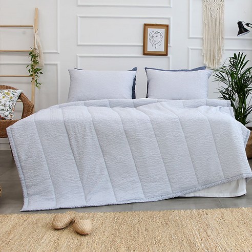 바이섬 시어커서 워싱 차렵이불 세트/베개커버 2P