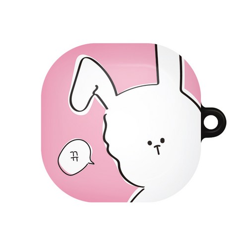 바니몽 더드로잉 갤럭시 버즈라이브 / 버즈2/버즈프로 하드케이스, 03 핑크뀨