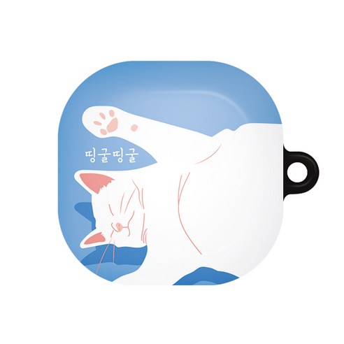 바니몽 더드로잉 갤럭시 버즈라이브 / 버즈2/버즈프로 하드케이스, 03 띵굴냥