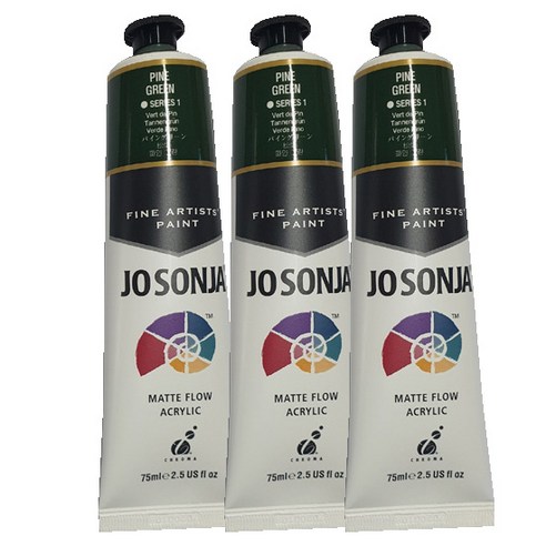 조소냐 아크릴 과슈 물감 122 Pine Green 3p, 75ml, 1색