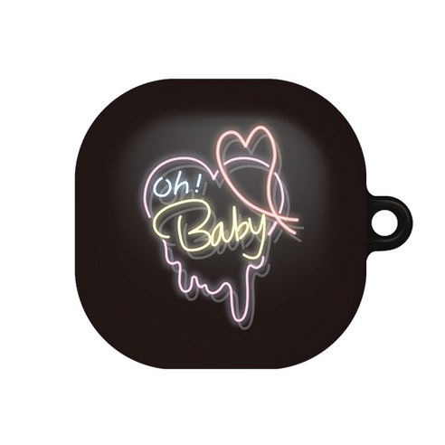 바니몽 갤럭시 버즈라이브 / 버즈2/버즈프로 필오프 하드케이스, 03 네온베이비