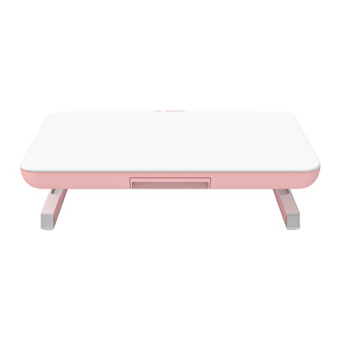 브라보텍 모니터 받침대 EQUALE AP-2003 M-DESK, 1개, 화이트 + 핑크