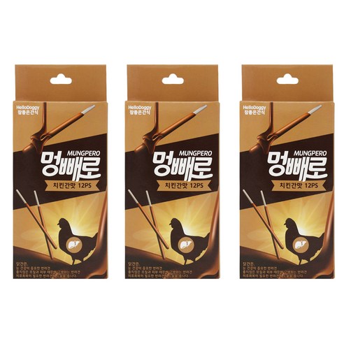 참좋은간식 멍빼로 강아지간식 12p, 치킨간, 3개