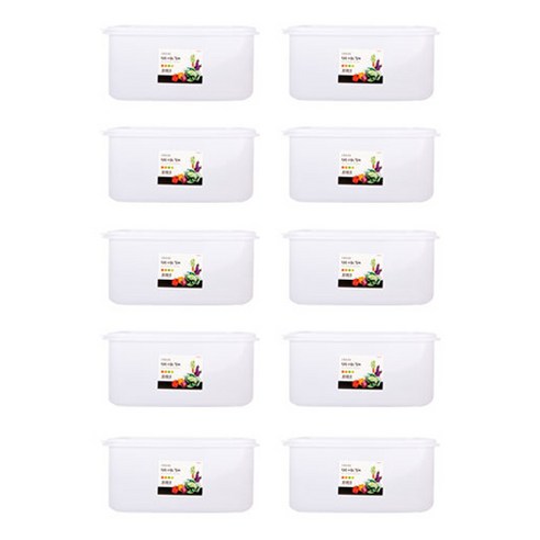 업소용 사각 탱크 백밀폐락 용기 2호, 2L, 10개