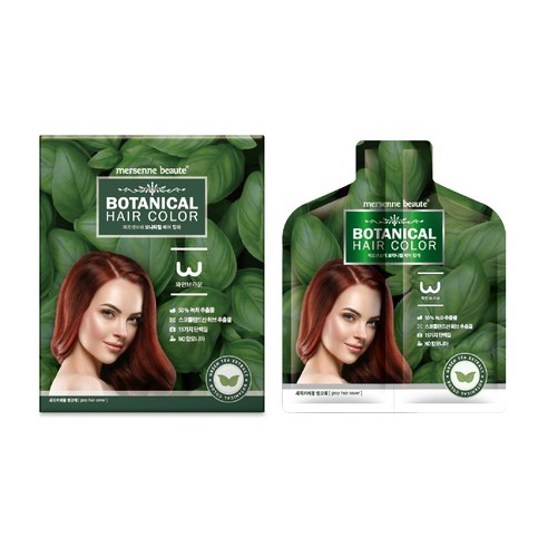 메르센보떼 보타니컬 헤어컬러 1제 30g + 2제 30g 세트, 와인브라운, 10세트