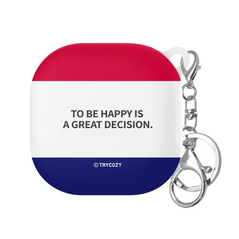 트라이코지 삼색타이포 갤럭시 버즈라이브 하드 케이스, 단일상품, TO BE HAPPY