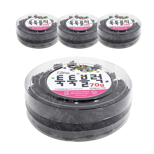 이지피아 툭툭블럭 70g x 4p, 검정