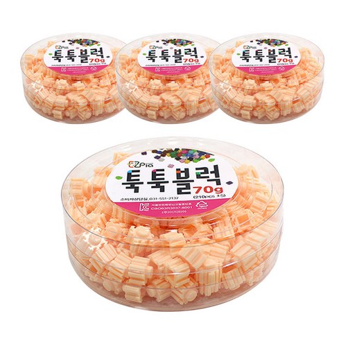 이지피아 툭툭블럭 70g x 4p, 살구