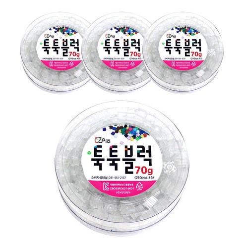 이지피아 툭툭블럭 70g x 4p, 야광