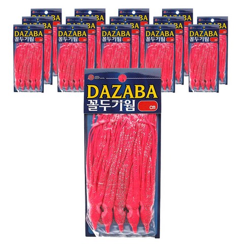 DAZABA 꼴뚜기웜 루어 9cm 5개입 x 15p, 핑크펄