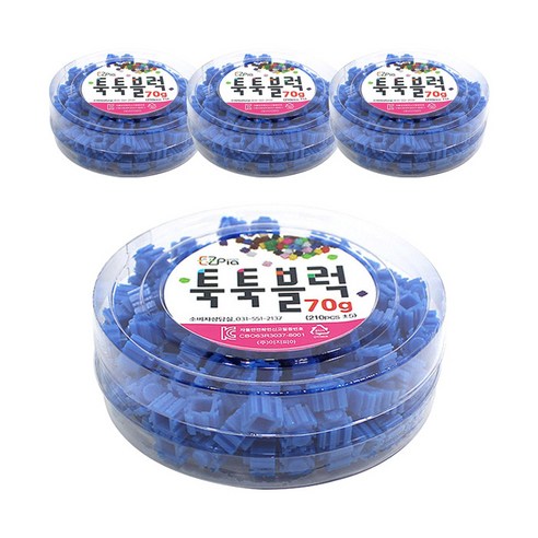 이지피아 툭툭블럭 70g x 4p, 파랑, 4개
