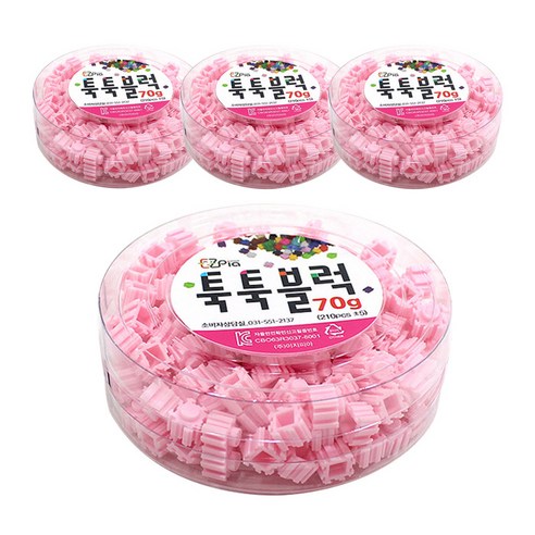이지피아 툭툭블럭 70g x 4p, 연핑크