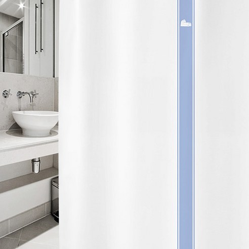디자인수풀 샤워 커튼 L 1800 x 1880 mm + 스테인리스 고리 세트 sc909, 1세트