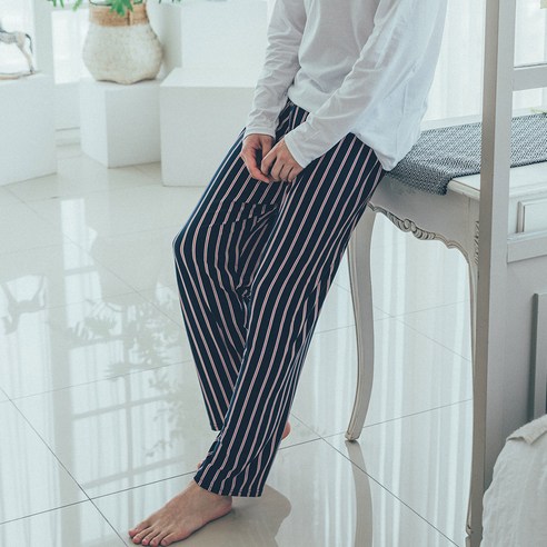 도씨 남성용 피치기모 9부 잠옷 바지