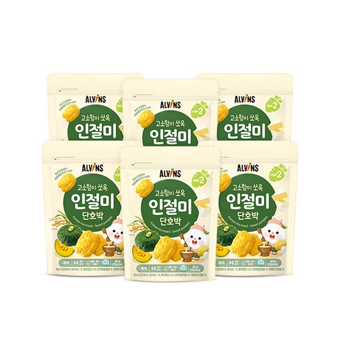 엘빈즈 고소함이 쏘옥 인절미과자, 단호박, 6개, 30g