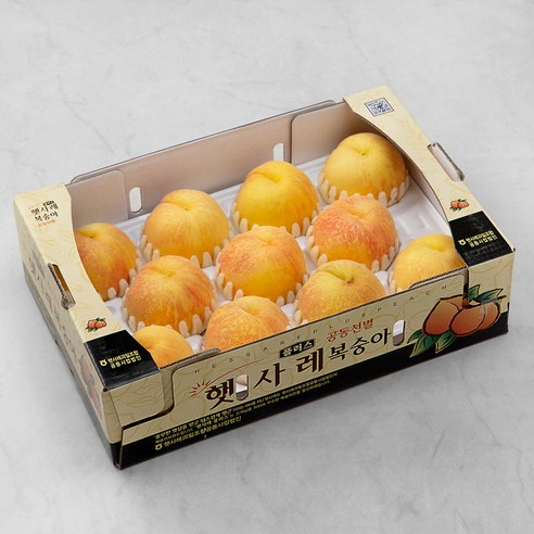 햇사레 GAP 인증 황도복숭아, 3kg(12내), 1박스