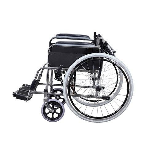 노인 스틸 등받이 접이식 장애인 휠체어