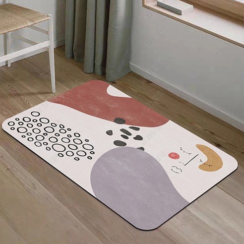 밝은집 미끄럼방지 핑크 발매트, 2