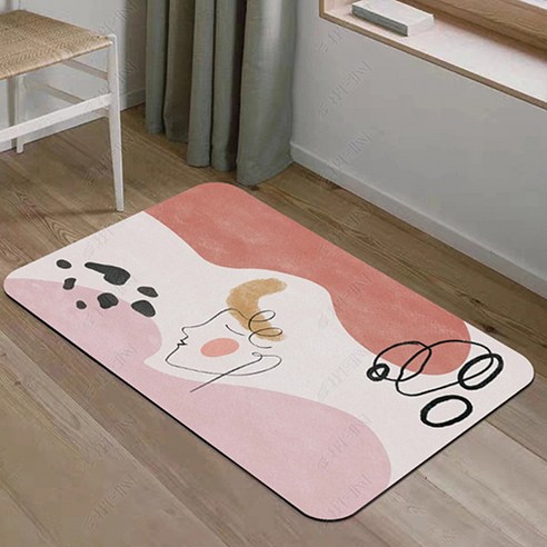 밝은집 미끄럼방지 핑크 발매트, 3