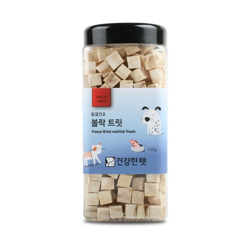 건강한펫 동결건조 트릿 반려동물 간식 130g, 1개, 생선