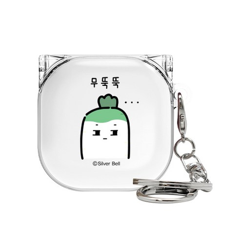 트라이코지 귀염뽀쨕 시즌9 갤럭시 버즈라이브/버즈프로 클리어 하드케이스, 단일상품, 무뚝뚝