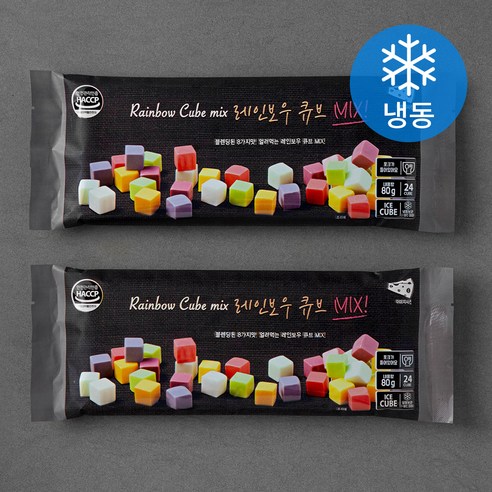 레인보우 큐브치즈 블랙 Mix (냉동), 80G, 2개 - 가격 변동 추적 그래프 - 역대가