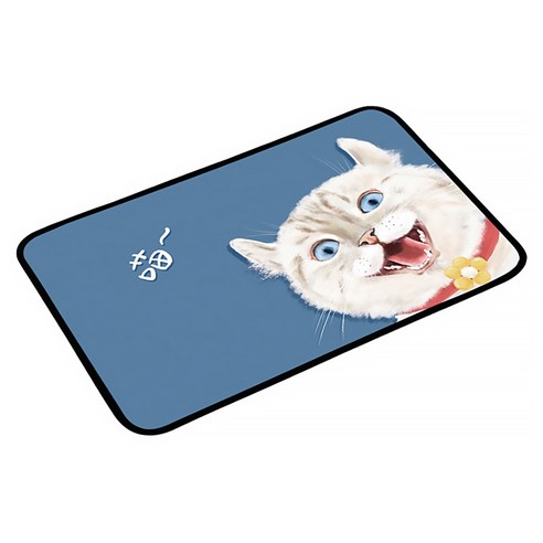 알럽홈 미끄럼방지 흡수성 멀티 발매트, 블루고양이