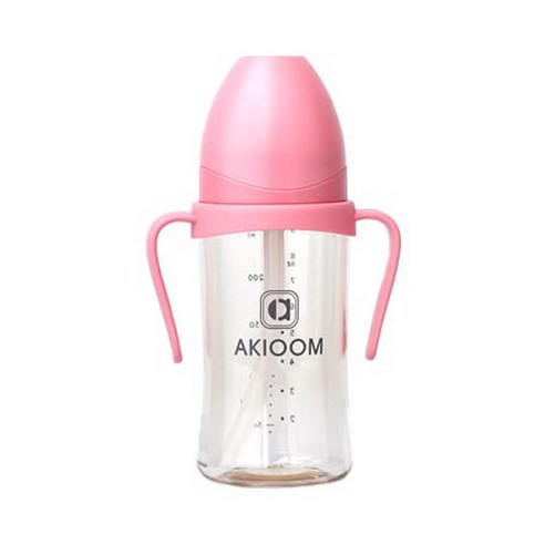 아키움 2세대 프리미엄 PPSU 빨대컵 260ml, 핑크