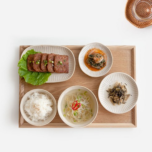 니코트 네츄럴 직사각트레이, 혼합색상
