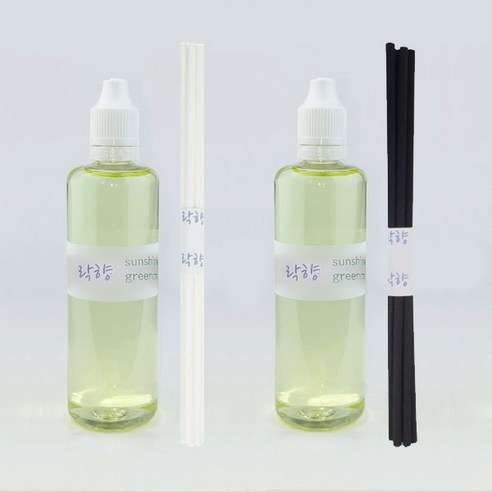 락향 디퓨저리필 105ml x 2p + 발향스틱 10p, 썬샤인그린머스크