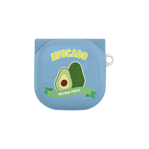 갤럭시버즈 라이브 후르츠캔디 원바디 하드 케이스 + 후크링, Avocado Candy(케이스)