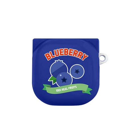 갤럭시버즈 라이브 후르츠캔디 원바디 하드 케이스 + 후크링, Blueberry Candy(케이스)