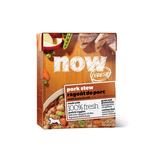 나우 프레쉬 테트라 스튜 강아지 주식 파우치, 돼지, 354g, 1개