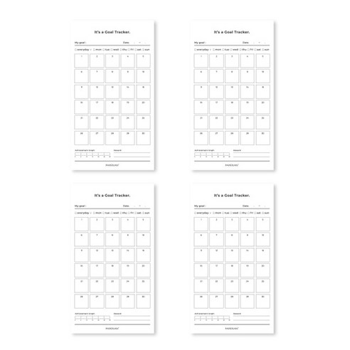 페이퍼리안 골 트랙커 30일용 4p, 화이트, 4개
