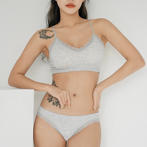 더잠 Cozy Lace 브라렛 + 팬티 세트