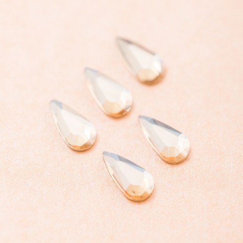 네일은재료빨 롱드롭 평 네일스톤, 샴페인, 30개