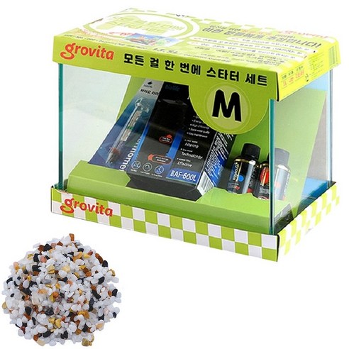그로비타 플로워링 스타터 어항세트, 오색사, 1세트