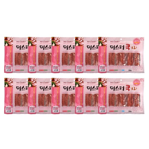 미스터쿡 강아지 간식 슬라이스 300g, 오리, 10개
