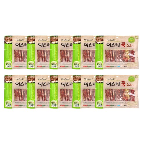 미스터쿡 강아지 간식 혼합 300g, 소고기, 10개
