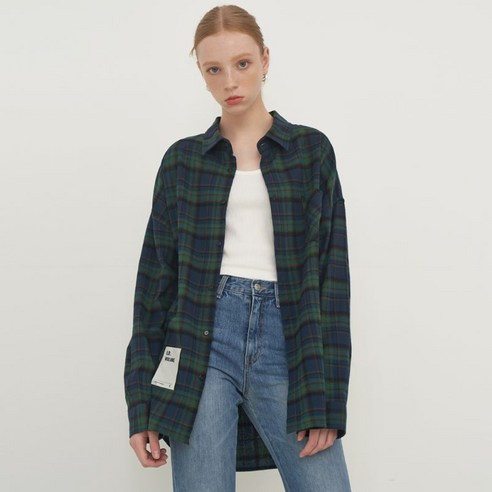 레이디볼륨 OVERFIT BASIC PLAID 셔츠