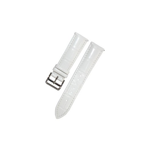 비쉐르 갤럭시워치 3 41mm 크로커 레더 밴드 스트랩, 화이트, 1개