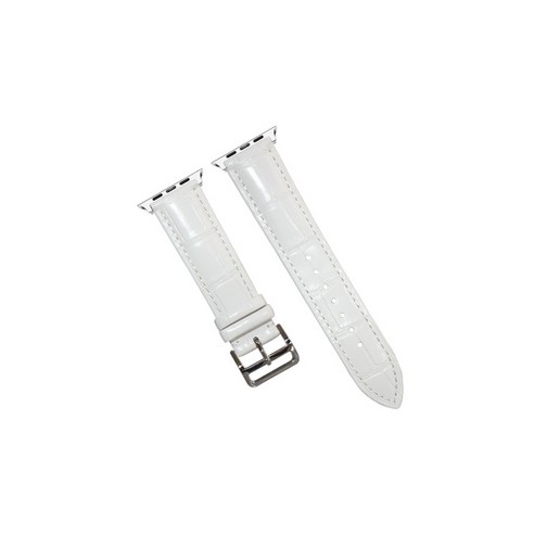 비쉐르 애플워치 2 크로커 레더 밴드 스트랩 38mm, 화이트, 1개