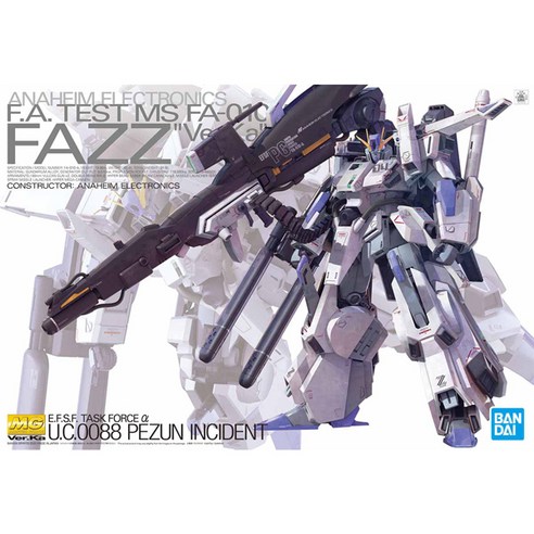 반다이 MG 1/100 FAZZ Ver.Ka 프라모델, 1개